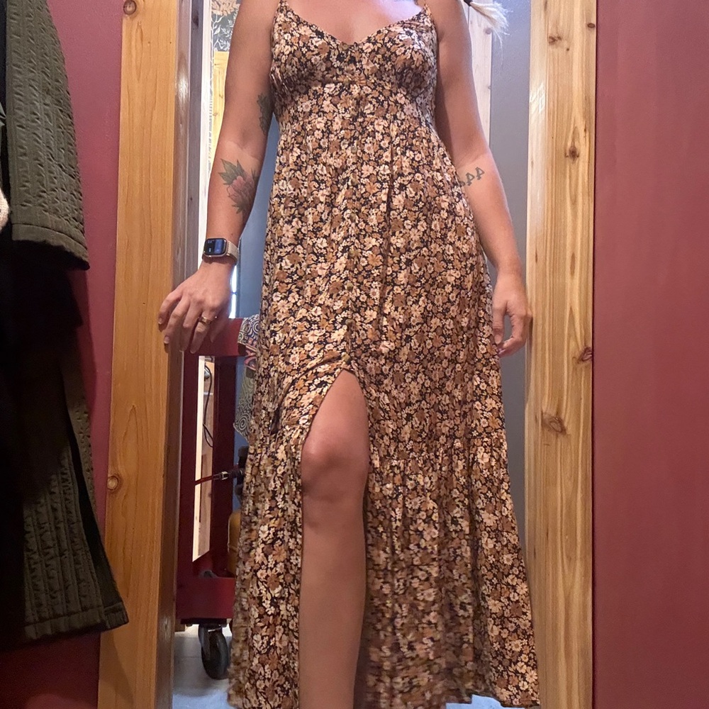 Rip Curl Brown Floral Maxi Dress